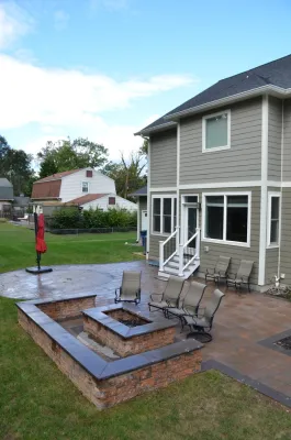 Paver Patio, Old Mill Rd, Alexandria, VA — Landscape Construction project by HEMAX Construction Services & Landscaping, LLC in Alexandria