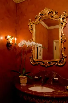 Venetian Plaster Bathroom — Interior Design & Decorating project by Audrey Curl Interiors
