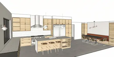 Zilker Midcentury Renovation with Addition - ongoing — Interior Design & Decorating project by MK Workshop