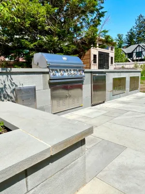 Outdoor Kitchen — Landscape Construction project by HomeHarvest - Edible Landscapes And Construction