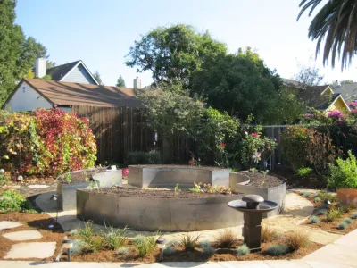 Native Front Yard Garden & Backyard with Metal Raised Beds — Landscape Construction project by Hortus Design Sustainable Landscapes in Sunnyvale