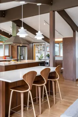 Acclaimed Mid-Century Modern Deck House — Interior Design & Decorating project by The Design Gallery