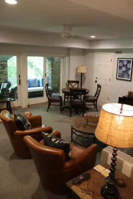 Entertainment and Game Room in the Basement by Brian H Murray Interior Design