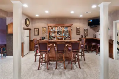 Family and Game Room in the Basement — Interior Design & Decorating project by Kat's Eye Interior Design, LLC