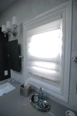 Carrera Marble Restroom by Romancing The Home Interiors