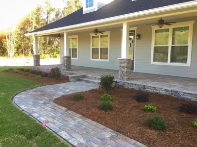 Front Porch and Walkway Project by Hyer Quality Hardscape & Landscape