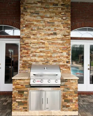 Outdoor Kitchen — Landscape Construction project by Hyer Quality Hardscape & Landscape
