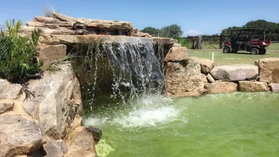 Pool Waterfall — Landscape Construction project by Hyer Quality Hardscape & Landscape