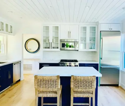Coastal Condo Kitchen by Kristi Gordnier Design
