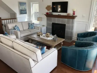 Coastal Elegance in Red, Teal, and Chic by Kelly Simkovich At Main Line Sound & Video