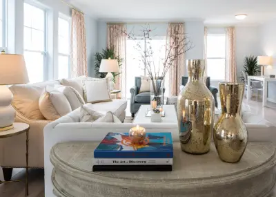 Coastal Living Room with Beach Style Design by DLT Interiors-Debbie Travin