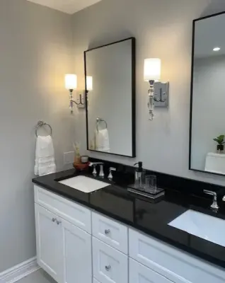 Elegant Bathroom Makeover by Romancing The Home Interiors