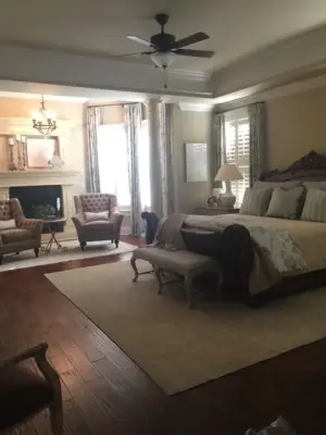 Stunning Master Bedroom Layout — Interior Design & Decorating project by Kelli Wilson Design