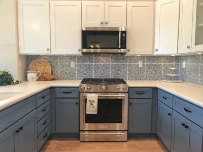 Rustic kitchen design influenced by farmhouse aesthetics — Interior Design & Decorating project by Jill Nelson Design Service