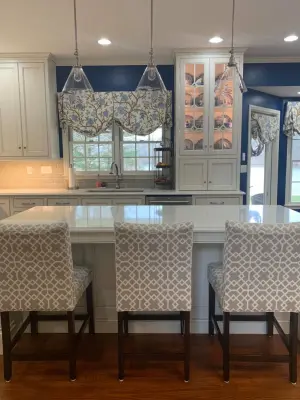 Azure and Ivory Culinary Space — Custom Cabinets & Cabinetry project by Fehrenbacher Cabinets Inc