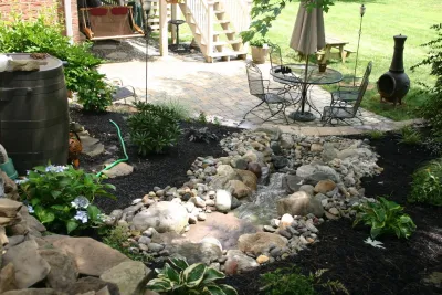 Pond-less waterfall 2 — Landscape Construction project by Indian Run Landscaping II, LLC