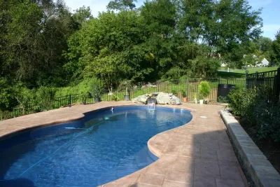 Pool Water Feature — Landscape Construction project by Indian Run Landscaping II, LLC in Lancaster