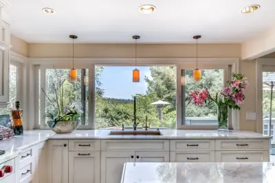 View Ridge Classic Kitchen and Family Room Renovation by Savvy Cabinetry Design Interiors