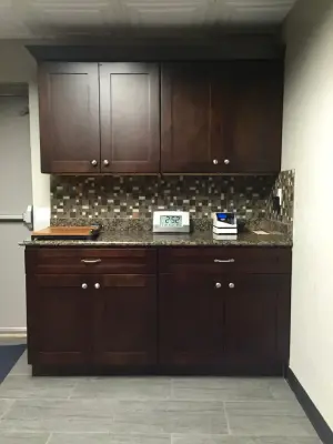 Office Break Room Renovation — Custom Cabinets & Cabinetry project by Complete Interiors