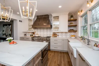 Timeless Contemporary Farmhouse — Custom Cabinets & Cabinetry project by American Homestead Kitchens Ltd