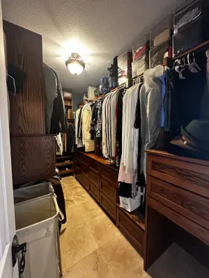 Tailored Closet Arrangement — Custom Cabinets & Cabinetry project by Bartek Construction Inc.