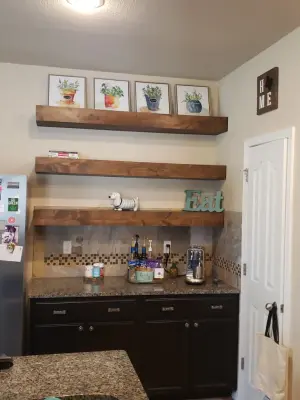 Suspended Shelf — Custom Cabinets & Cabinetry project by Wilson's Cabinetry And Furniture
