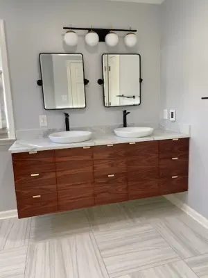 Suspended Vanity — Custom Cabinets & Cabinetry project by TravLock Furniture