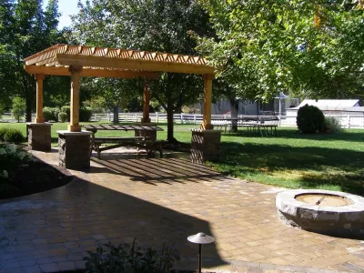 Upgraded Backyard Garden & Patio by J.R. Thomas Landscaping, Inc.