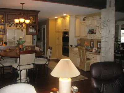 Accent Island with Classic Enamel Finish — Custom Cabinets & Cabinetry project by Kelwood Designs LLC & Cabinetry