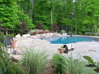 Privacy Pool Design & Installation — Landscape Construction project by J.R. Thomas Landscaping, Inc.