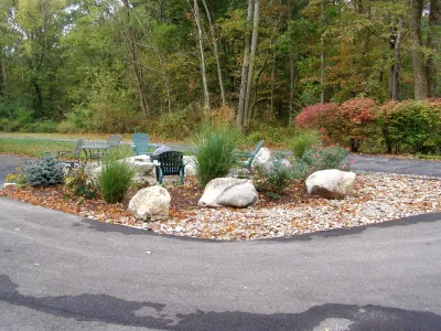 Fun Firepit Construction — Landscape Construction project by J.R. Thomas Landscaping, Inc.