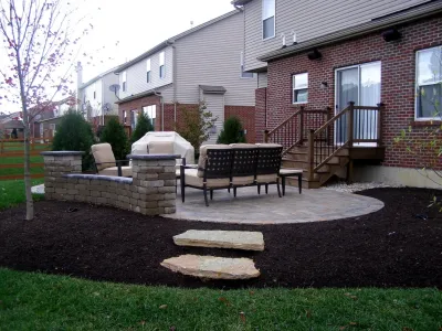 Patio & Staircase — Landscape Construction project by J.R. Thomas Landscaping, Inc.
