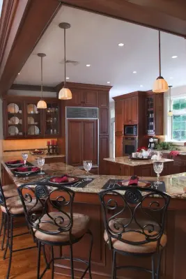Lafayette Hill Estate Dining & Lounge — Custom Cabinets & Cabinetry project by American Homestead Kitchens Ltd