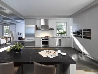 Miele Combination Fuel Oven — Custom Cabinets & Cabinetry project by Savvy Cabinetry Design Interiors