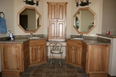 Restroom Showcase — Custom Cabinets & Cabinetry project by Kelwood Designs LLC & Cabinetry