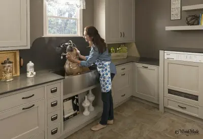 Pet Spa, Utility Room, Laundry Area — Custom Cabinets & Cabinetry project by Savvy Cabinetry Design Interiors