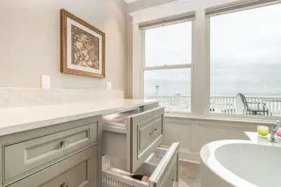Classic Queen Anne Style Bathroom — Custom Cabinets & Cabinetry project by Savvy Cabinetry Design Interiors