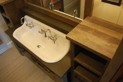 Rustic Bathroom — Custom Cabinets & Cabinetry project by Otis & Company