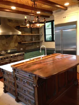 Custom Kitchen Island in Santa Barbara Style — Custom Cabinets & Cabinetry project by Carved Custom Cabinets
