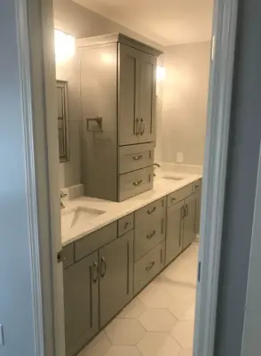 The Landing Restroom — Custom Cabinets & Cabinetry project by Reliance Cabinetry