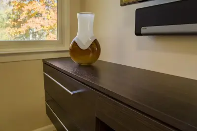 Dual Purpose Wall-Mounted Desk for Home Office — Custom Cabinets & Cabinetry project by Rylex Custom Cabinetry And Closets