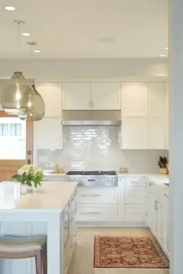Cozy White Culinary Space — Custom Cabinets & Cabinetry project by Signature Design & Cabinetry LLC