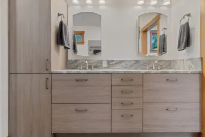 Grapeview White Project, WA — Custom Cabinets & Cabinetry project by Cabinets By Trivonna