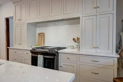 Off-White Inset Shaker Cabinets — Custom Cabinets & Cabinetry project by Kline Cabinetmakers, LLC