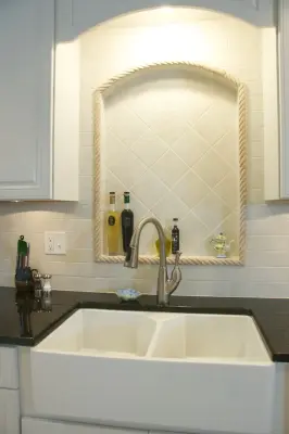 Williamsburg Townhouse White Kitchen — Custom Cabinets & Cabinetry project by Buckeye Cabinet & Supply, Inc.