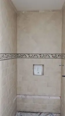 Twelve by twelve porcelain tile and shower by StartTile