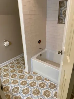 Renovation of Two Guest Bathrooms by Brinson Custom Tile