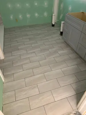 Master Shower in Craftsman Style for New Construction by Brinson Custom Tile
