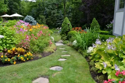 Stone Pathway with Beautiful Landscape — Landscape Design project by Bruno Design Associates