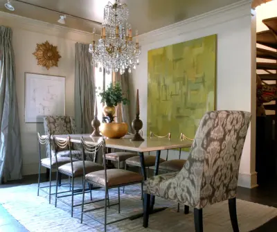 Noche Travertine Dining Room Table Surface by LaBruyere Stone